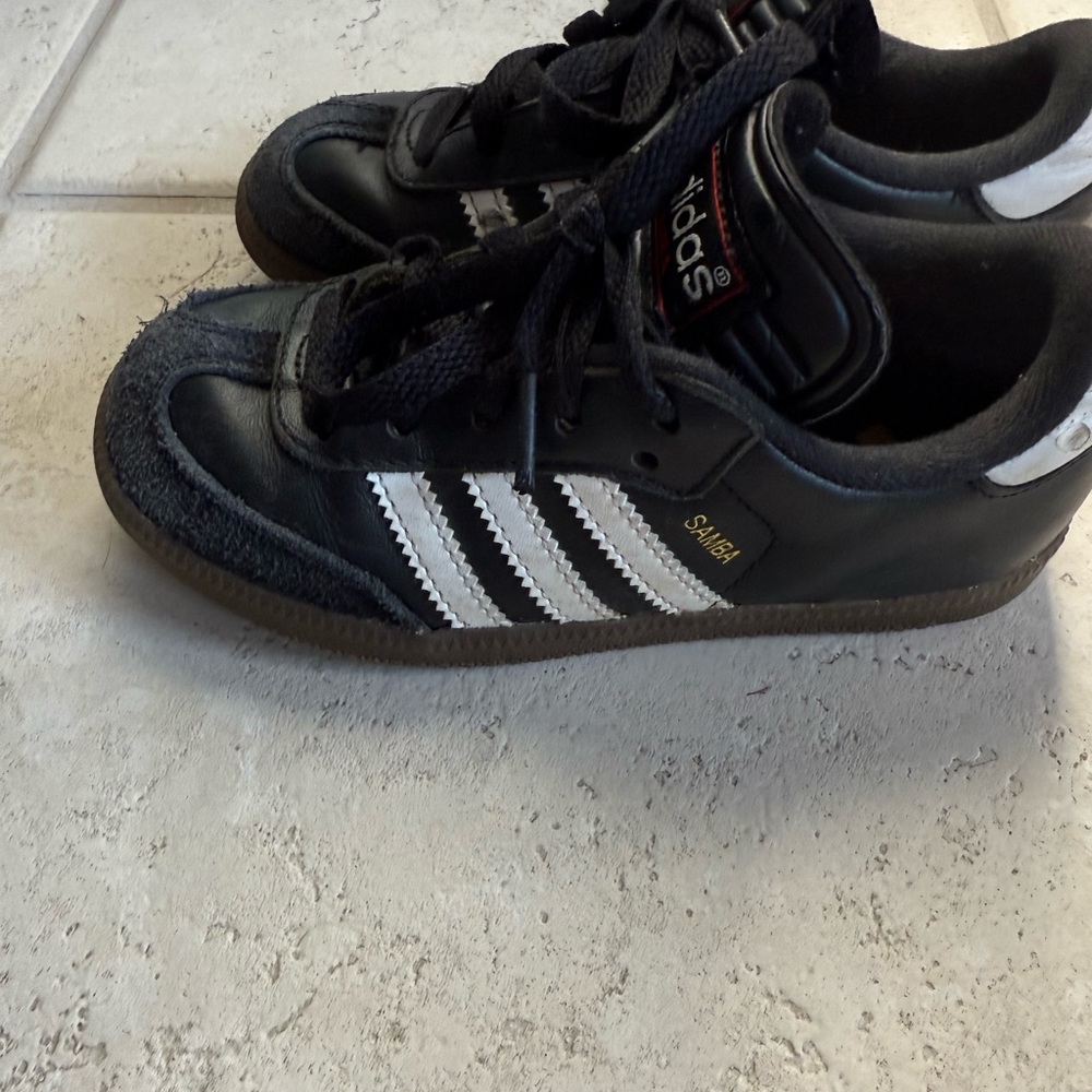 Adidas Kids Black and White Sneakers